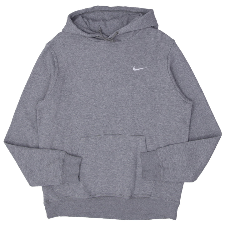 Mens Nike Swoosh Embroidered Pullover Hoodie Gray - Fashion Rerun Vintage Migration_Sweaters