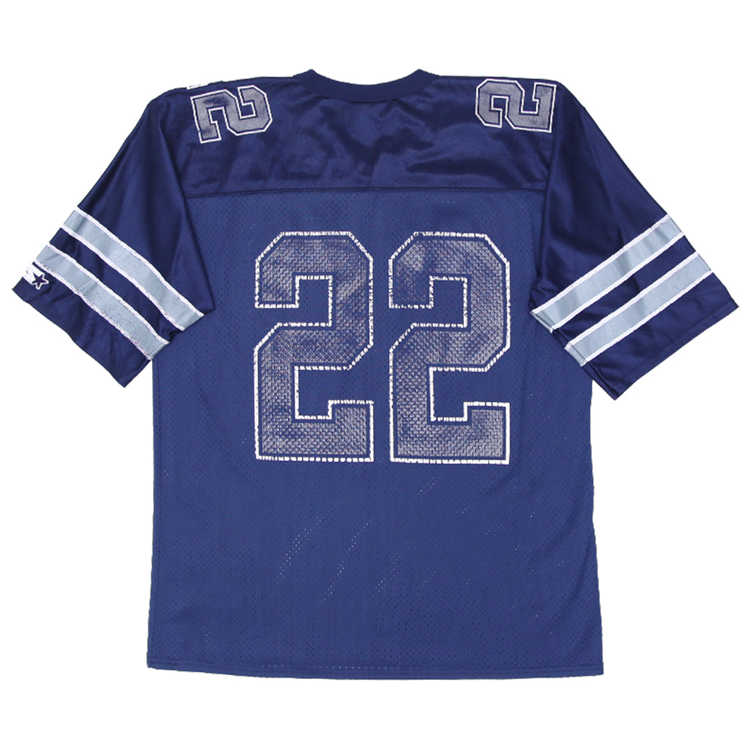Vintage Dallas Cowboys #22 Starter Jersey Blue Mesh  Size L Made In USA - Fashion Rerun Vintage Migration_Jersey