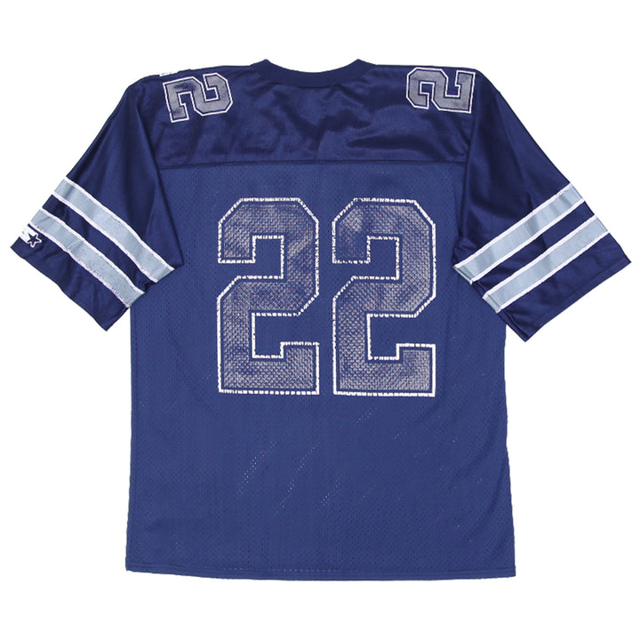 Vintage Dallas Cowboys #22 Starter Jersey Blue Mesh  Size L Made In USA - Fashion Rerun Vintage Migration_Jersey