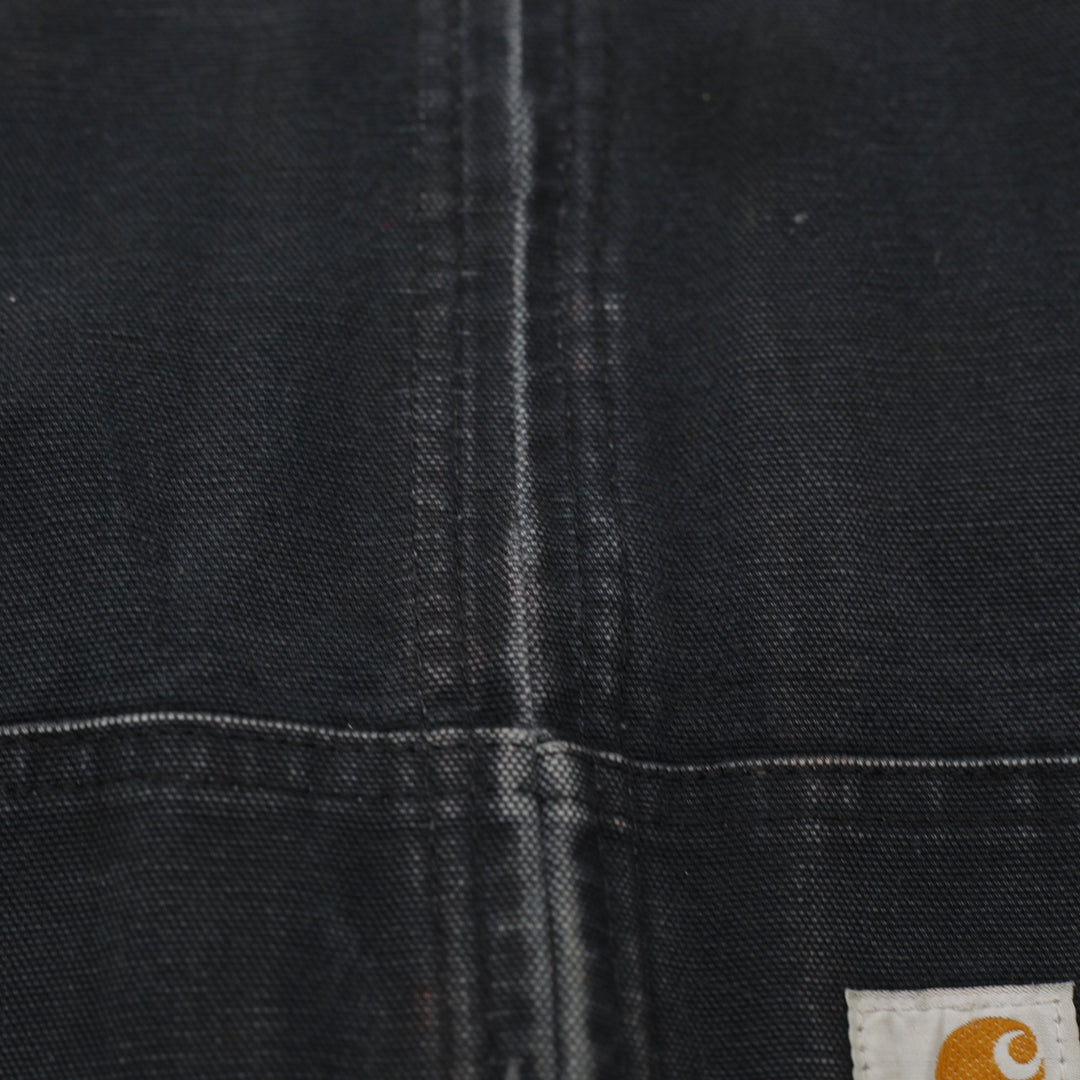 Mens Carhartt J131-BLK Black Hooded Workwear Jacket Size XL