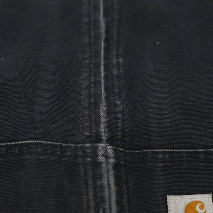 Mens Carhartt J131-BLK Black Hooded Workwear Jacket Size XL