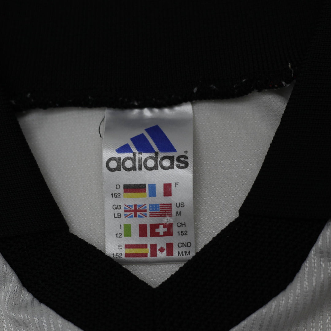 Vintage 90s Boys Adidas VFB Stuttgart Soccer Jersey White Size M | Migration_Jerseys - Back View | Fashion Rerun