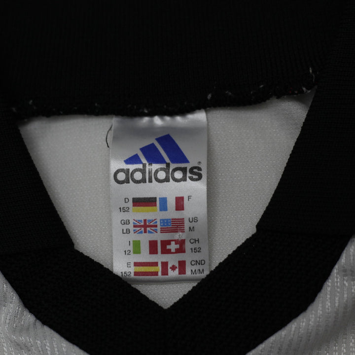 Vintage 90s Boys Adidas VFB Stuttgart Soccer Jersey White Size M | Migration_Jerseys - Back View | Fashion Rerun