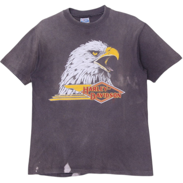 Vintage Hanes Harley Davidson Westminster California T-Shirt Graphic Eagle Print Made In USA L | Migration_T- | Fashion Rerun