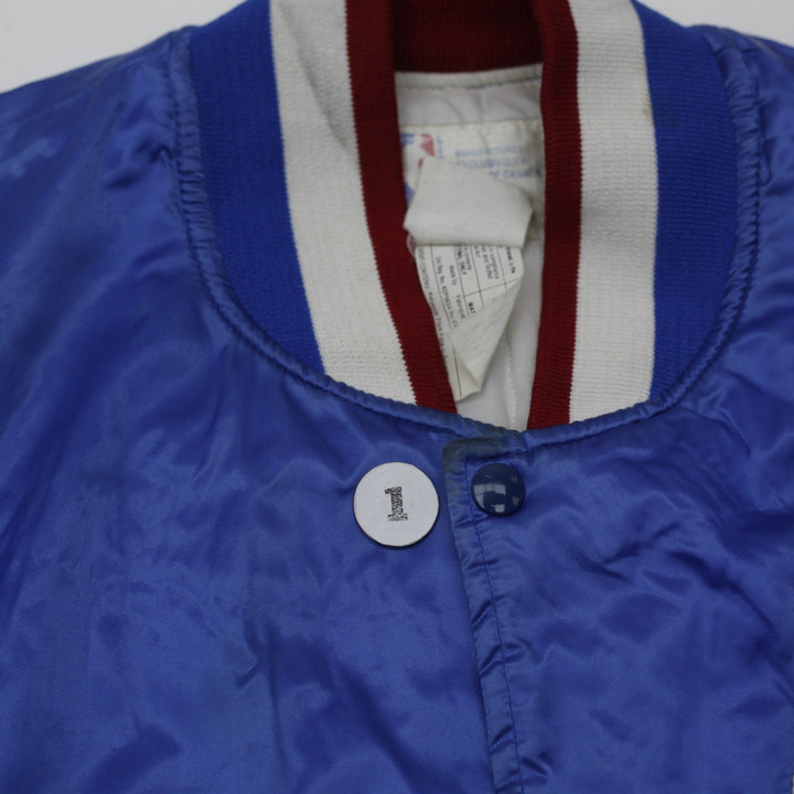 Vintage Blue Detroit Pistons NBA Satin Bomber Jacket
