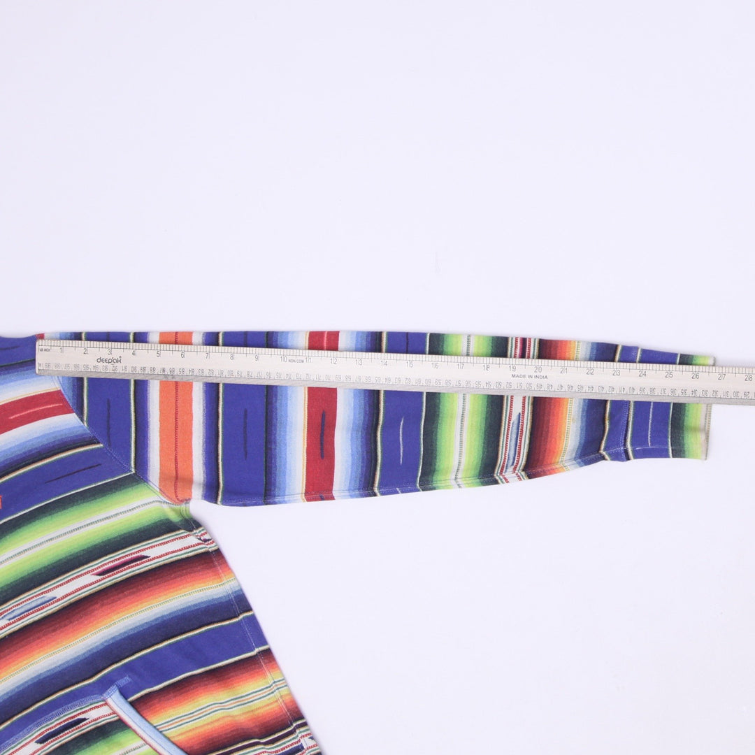 Mens Polo Ralph Lauren Serape Blanket Stripe Fleece Hoodie Size Medium