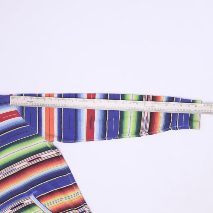Mens Polo Ralph Lauren Serape Blanket Stripe Fleece Hoodie Size Medium