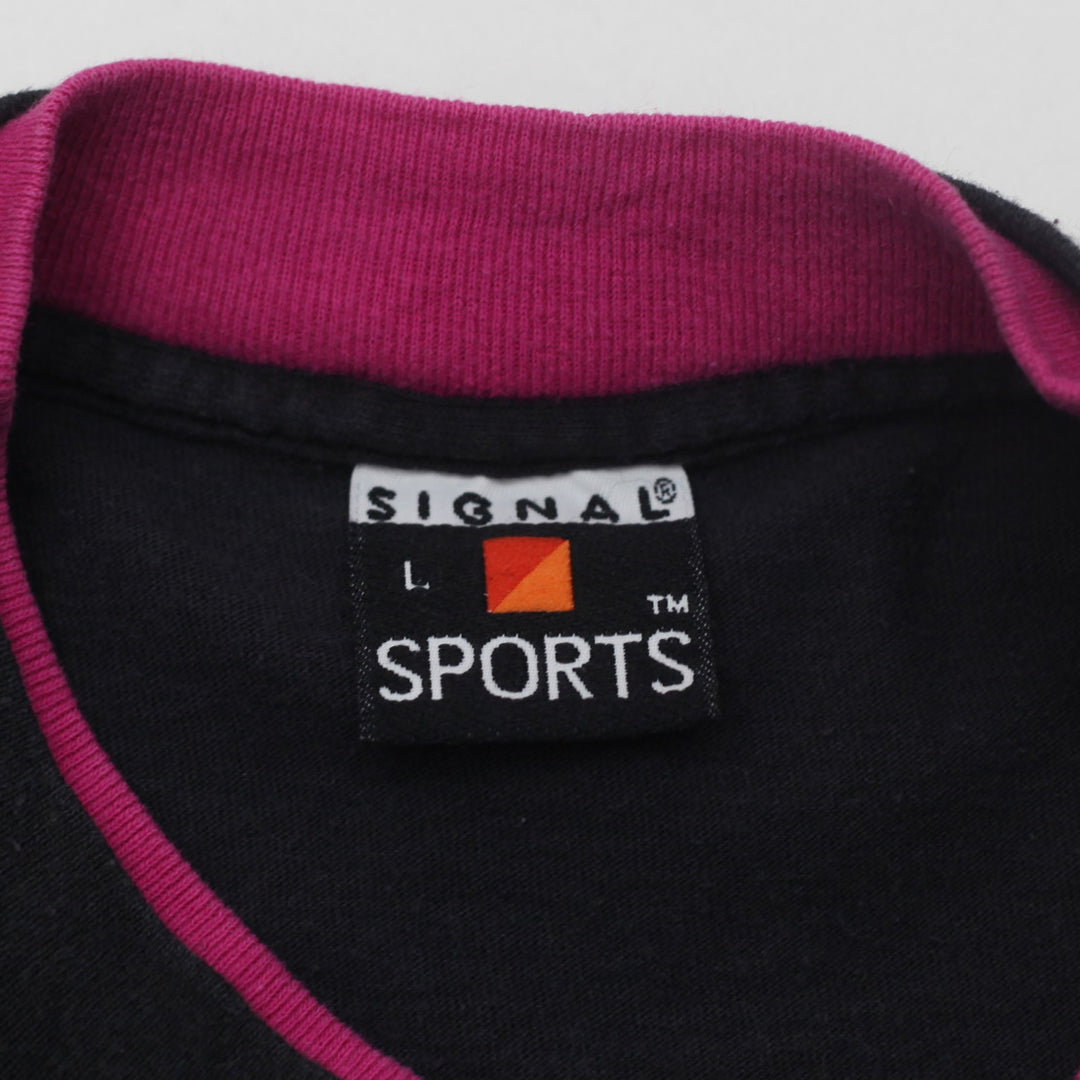 92 Vintage Habitat Horses Lightning Layered T-Shirt Made in USA Signal Sports L - Fashion Rerun Vintage Migration_T-Shirt