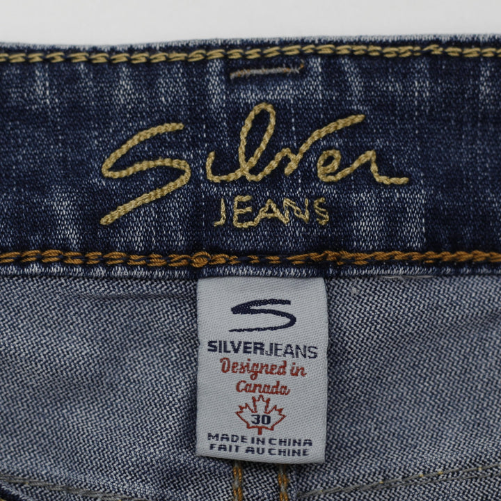 Y2K Ladies Silver Jeans Co Low Rise Flare Jeans Size 30