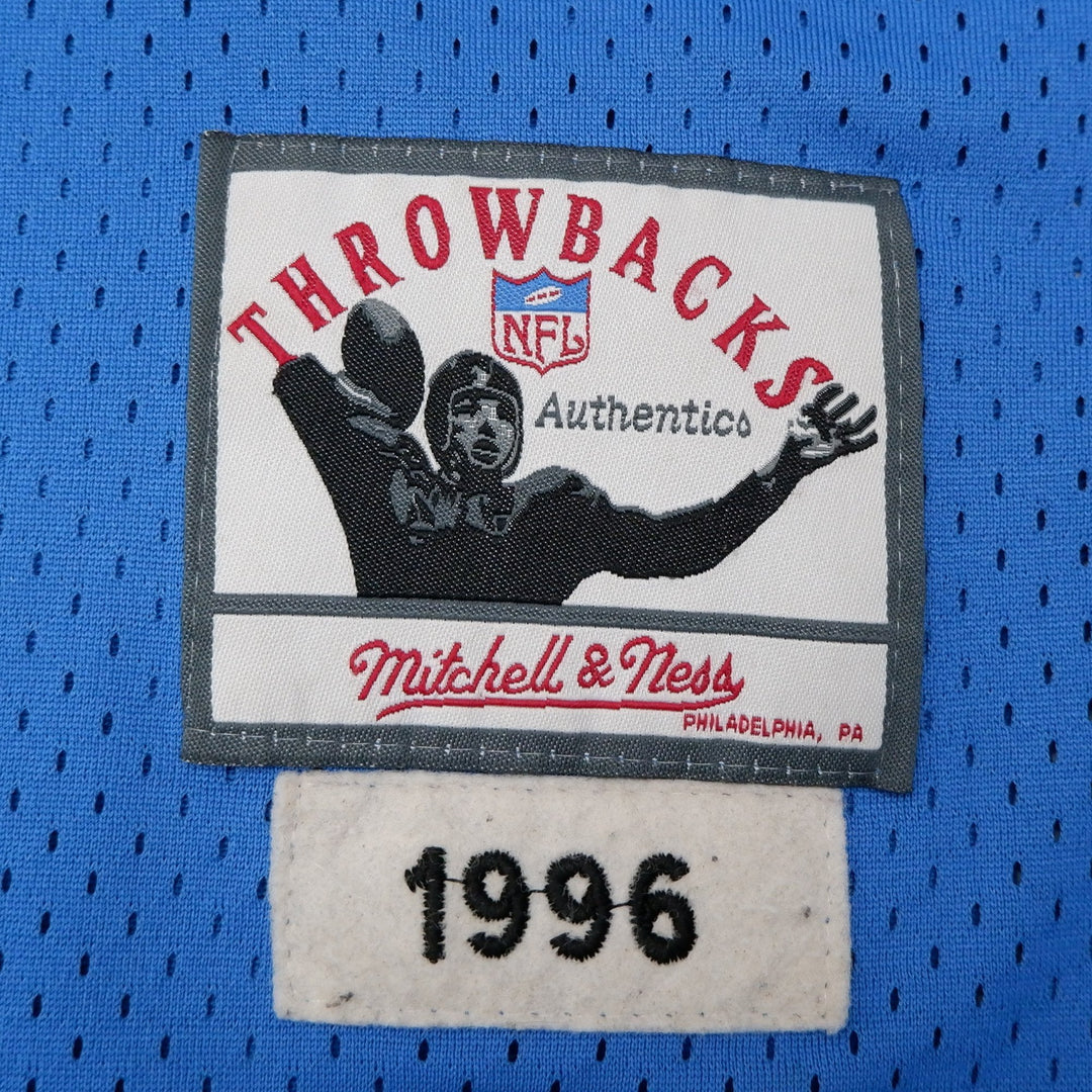 Vintage Mens Mitchell & Ness Sanders #22 Mesh Blue Football Jersey