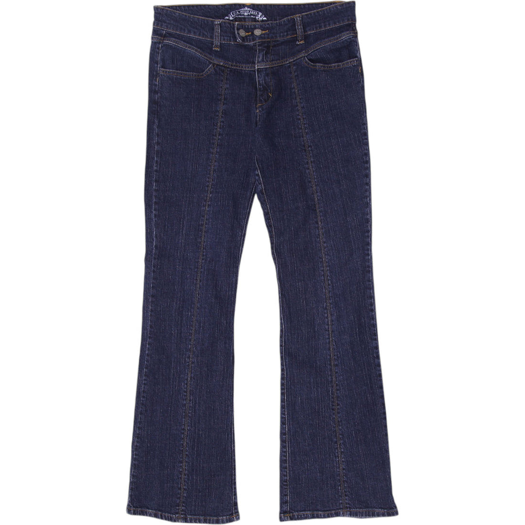 Ladies US Polo Assn Denim Retro Flared Jeans Size 10