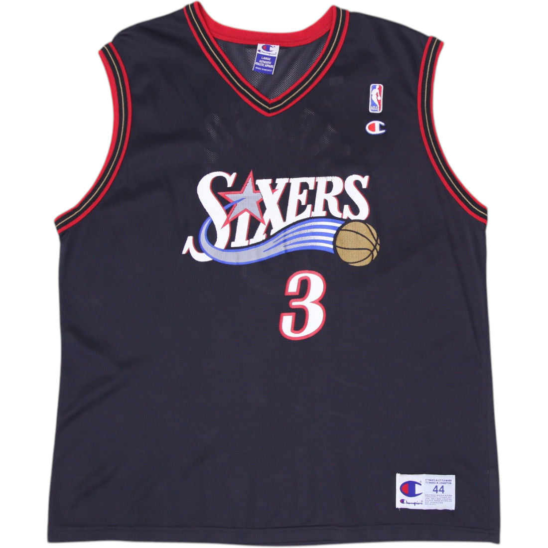 Shop Vintage Champion Iverson #3 Philadelphia 76ers NBA Basketball ...