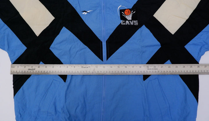 Vintage Mens Reebok NBA CAVS Jacket Blue Embroidered Sports Windbreaker | Migration_Jackets UAENAT20 - Altern | Fashion Rerun