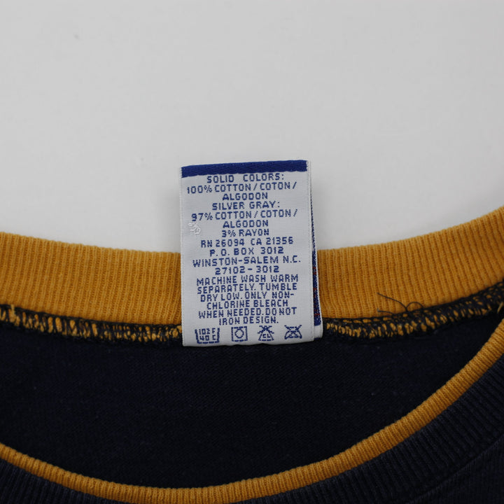 Vintage Champion Embroidered Logo Cotton T-Shirt Size L