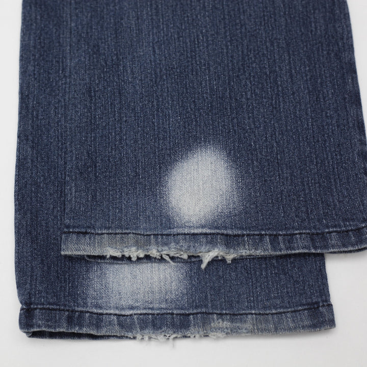 Y2K Ladies LEI Whiskered Thighs Front Pocket Detail Bootcut Jeans Size 13
