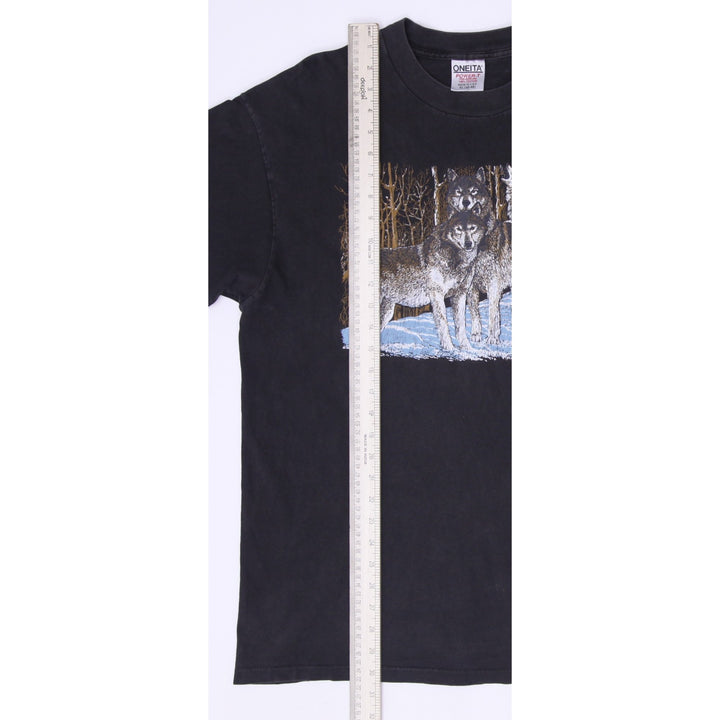 Vintage 90s Oneita Power-T Wolf Graphic T-Shirt Made in USA Size XL
