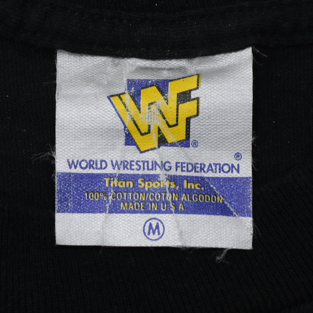 Vintage Mens WWF Undertaker T-Shirt Black Graphic Wrestling Tee