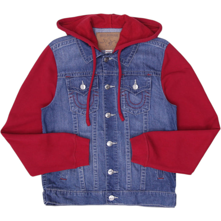 Mens True Religion Hooded Denim Jacket Size M | Migration_Hoodies | Fashion Rerun