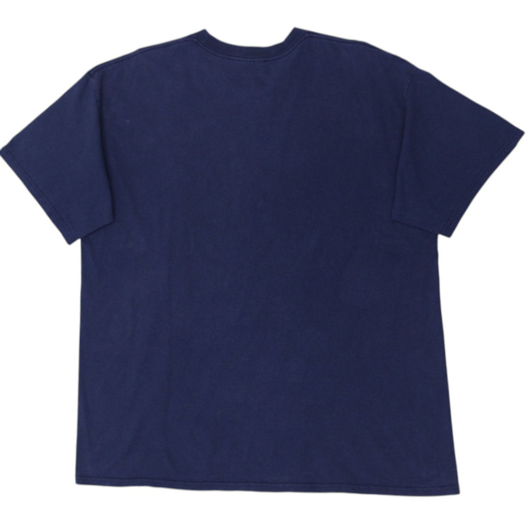 Vintage Mens Nike T-Shirt Navy Blue Logo Graphic T-Shirt Size XL | Migration_T-Shirts - Side View | Fashion Rerun