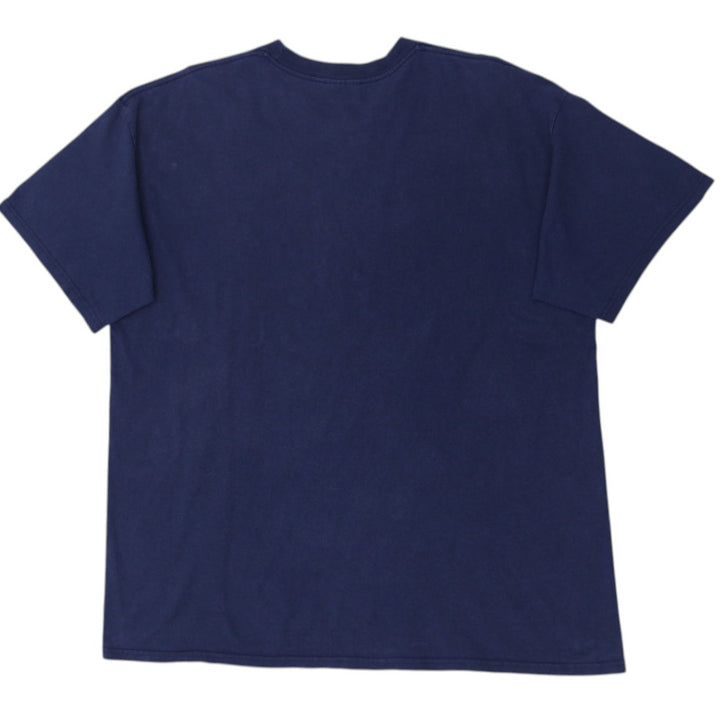 Vintage Mens Nike T-Shirt Navy Blue Logo Graphic T-Shirt Size XL | Migration_T-Shirts - Side View | Fashion Rerun
