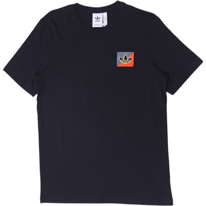 Mens Adidas Diagonal Embroidered Chest Patch Graphic T-Shirt Size M
