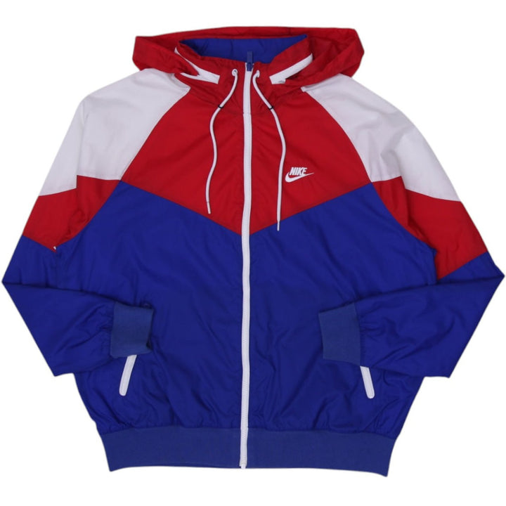 Mens Embroidered Nike Logo Hooded Nylon Sports Jacket