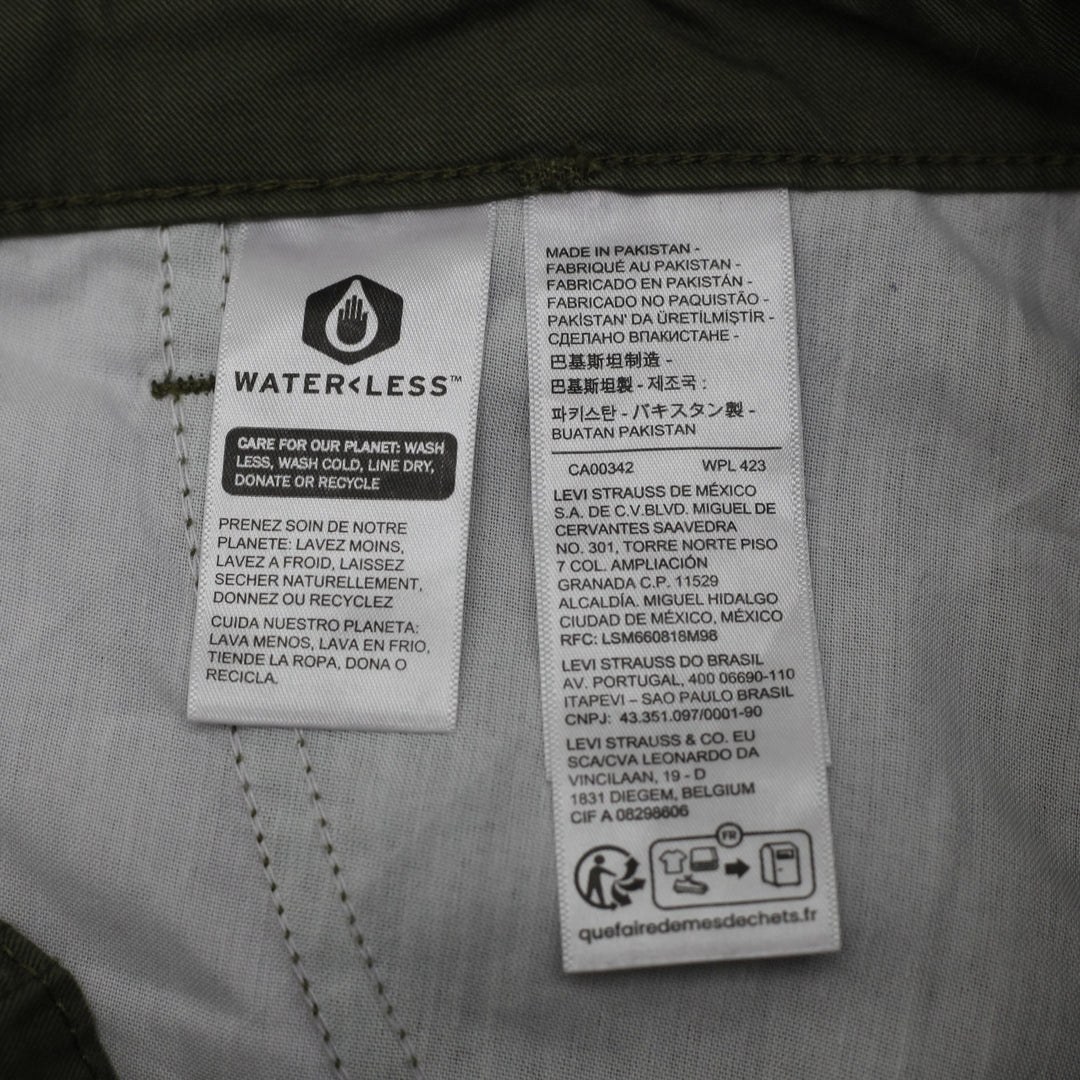 Ladies Levi's Levi '94 Baggy Olive Green Loose Utility Cargo Pants Size 29