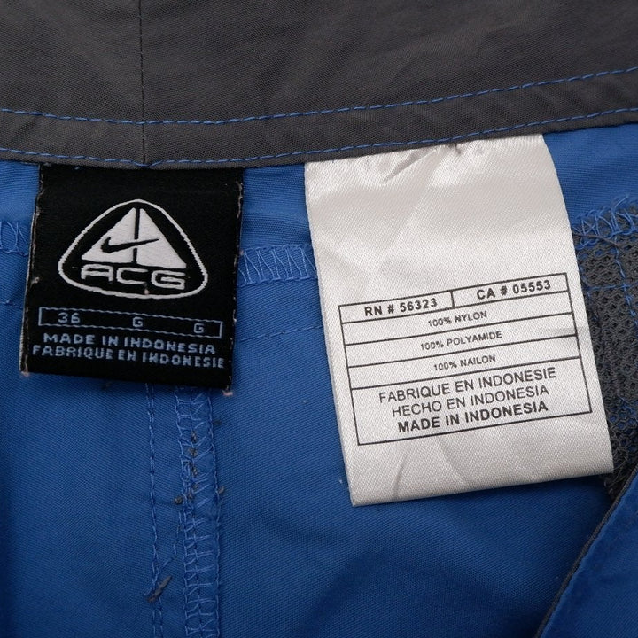 Vintage Mens Nike ACG Shorts Blue Nylon Outdoor Casual