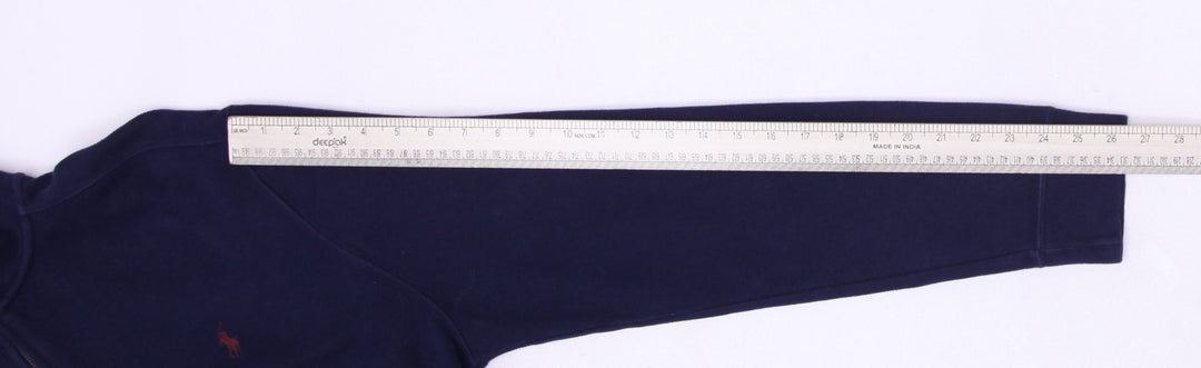 Vintage Mens Polo Ralph Lauren Navy 1/4 Zip Cotton Knitwear Sweater Size L | Migration_Knitwear & Sweaters - | Fashion Rerun
