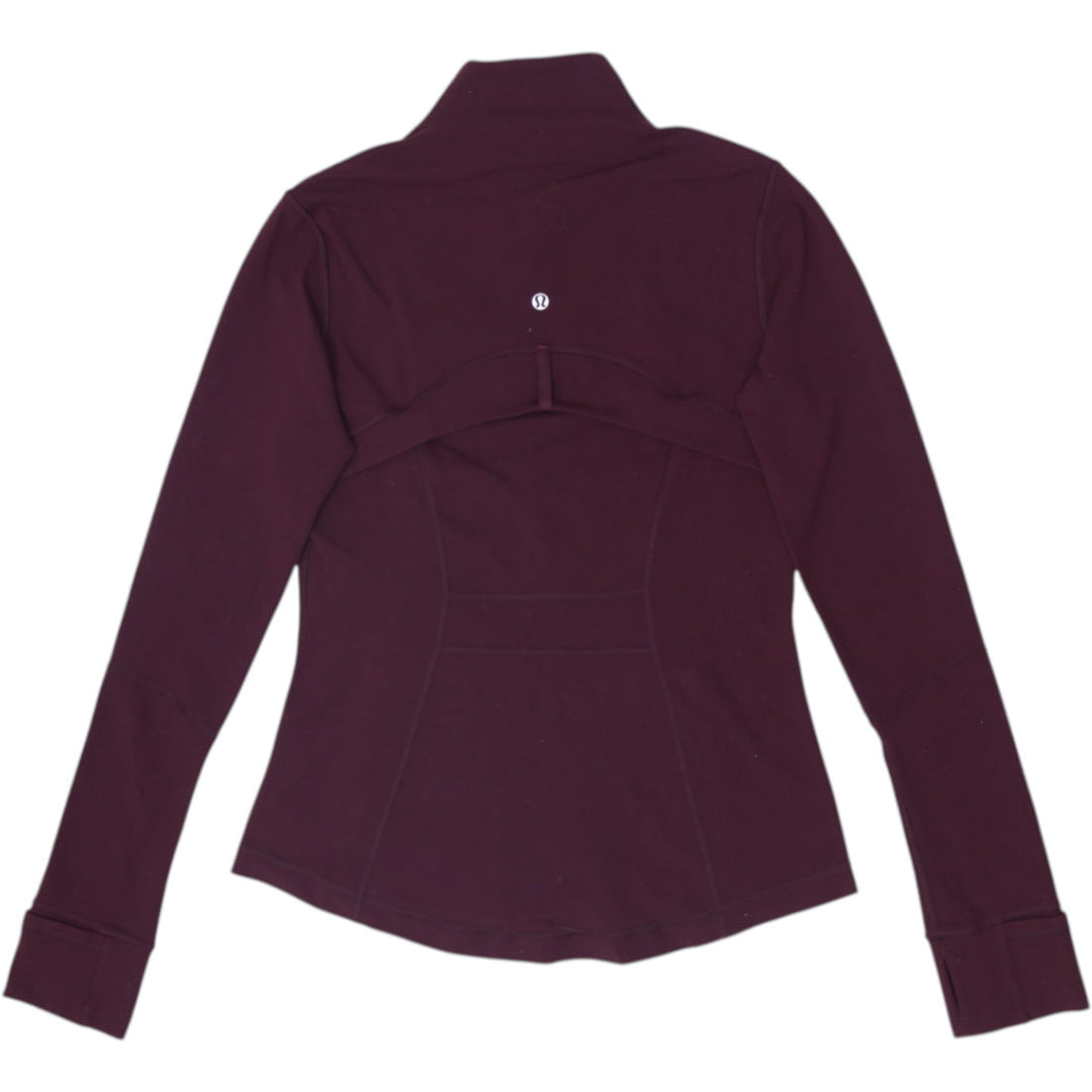 Ladies Lululemon Define Jacket Burgundy Wine Maroon Full Zip Thumbhole