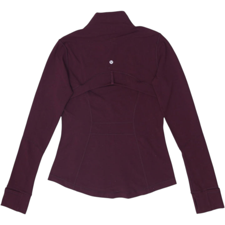 Ladies Lululemon Define Jacket Burgundy Wine Maroon Full Zip Thumbhole