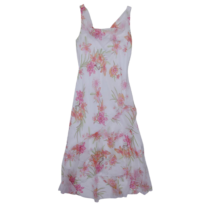 Y2K Ladies B Smart Cowl Neck Floral Sleeveless Dress