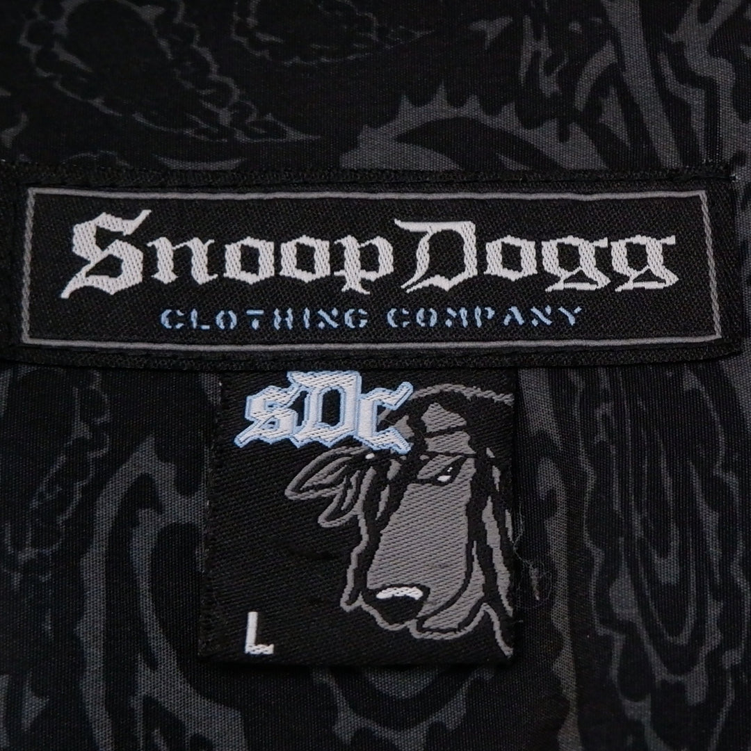 Mens Snoop Dogg Clothing Company Printed Button Short Sleeve Shirt