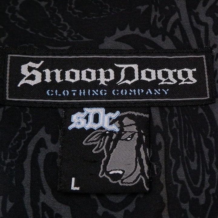 Mens Snoop Dogg Clothing Company Printed Button Short Sleeve Shirt