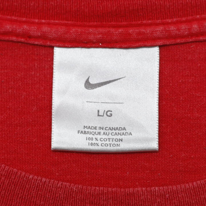 Mens Nike Team Canada T-Shirt Red Graphic Cotton Sports Size L