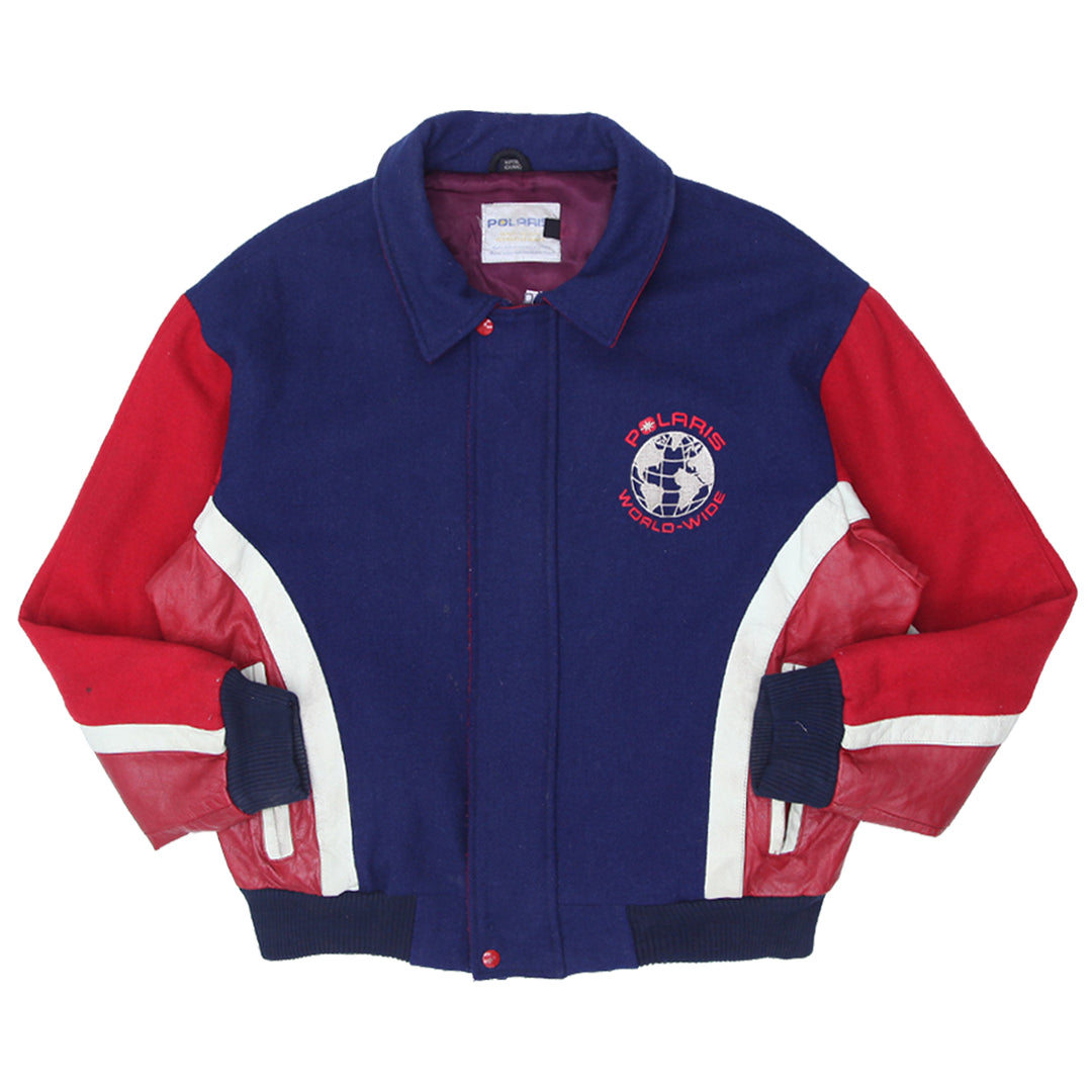 Vintage Polaris Worldwide Varsity Leather Sleeves Varsity Jacket - Fashion Rerun Vintage Migration_Jacket