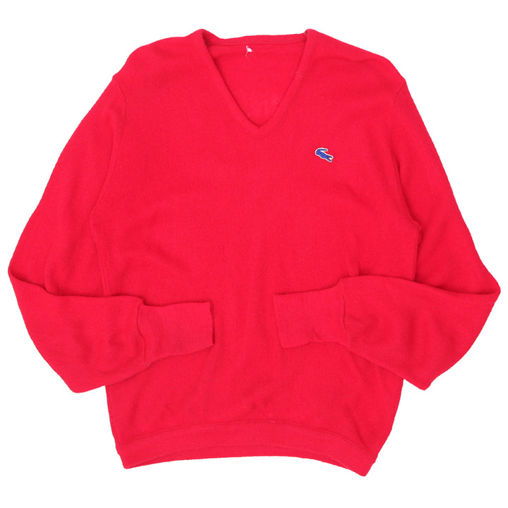 Vintage Lacoste V-Neck Sweater Red - Fashion Rerun Vintage Migration_Sweaters