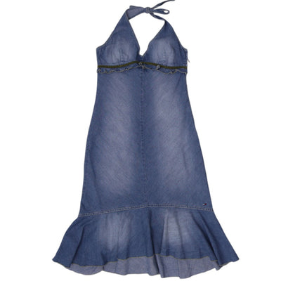 Tommy Hilfiger Y2K Denim Halter Dress - Size XS | Migration_Dresses | Fashion Rerun