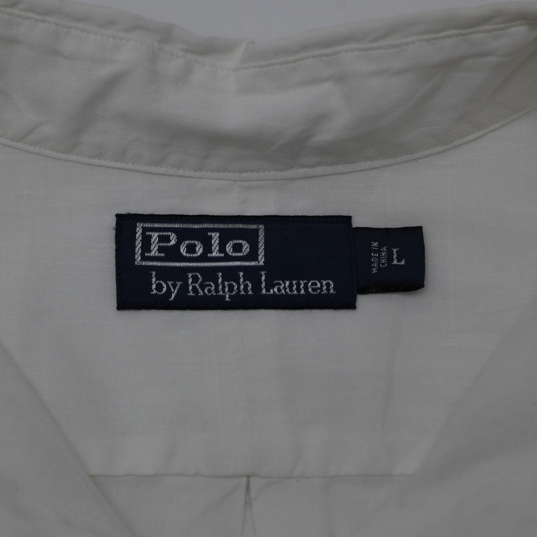Polo Ralph Lauren White Button-Up Shirt Size L | Migration_Shirts MJ DROP - Back View | Fashion Rerun