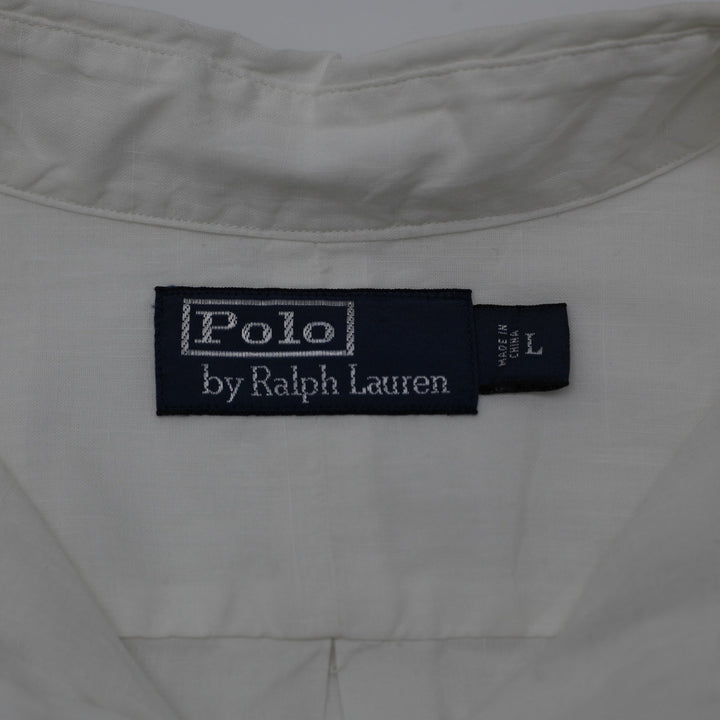 Polo Ralph Lauren White Button-Up Shirt Size L | Migration_Shirts MJ DROP - Back View | Fashion Rerun