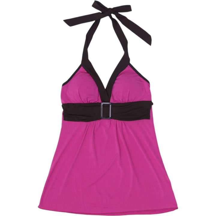 Y2K Ladies A. Byer Tie Belt Halter Swim Top Made in USA Size M