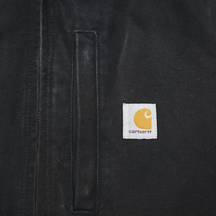 Mens Carhartt 103837 BLK Fall 19 Loose Fit Insulated Hooded Vest Size M