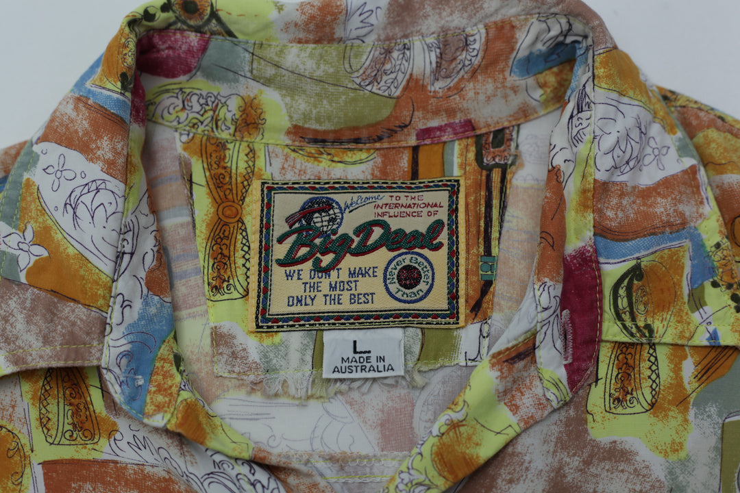Vintage Big Deal Button Down Printed Shirt