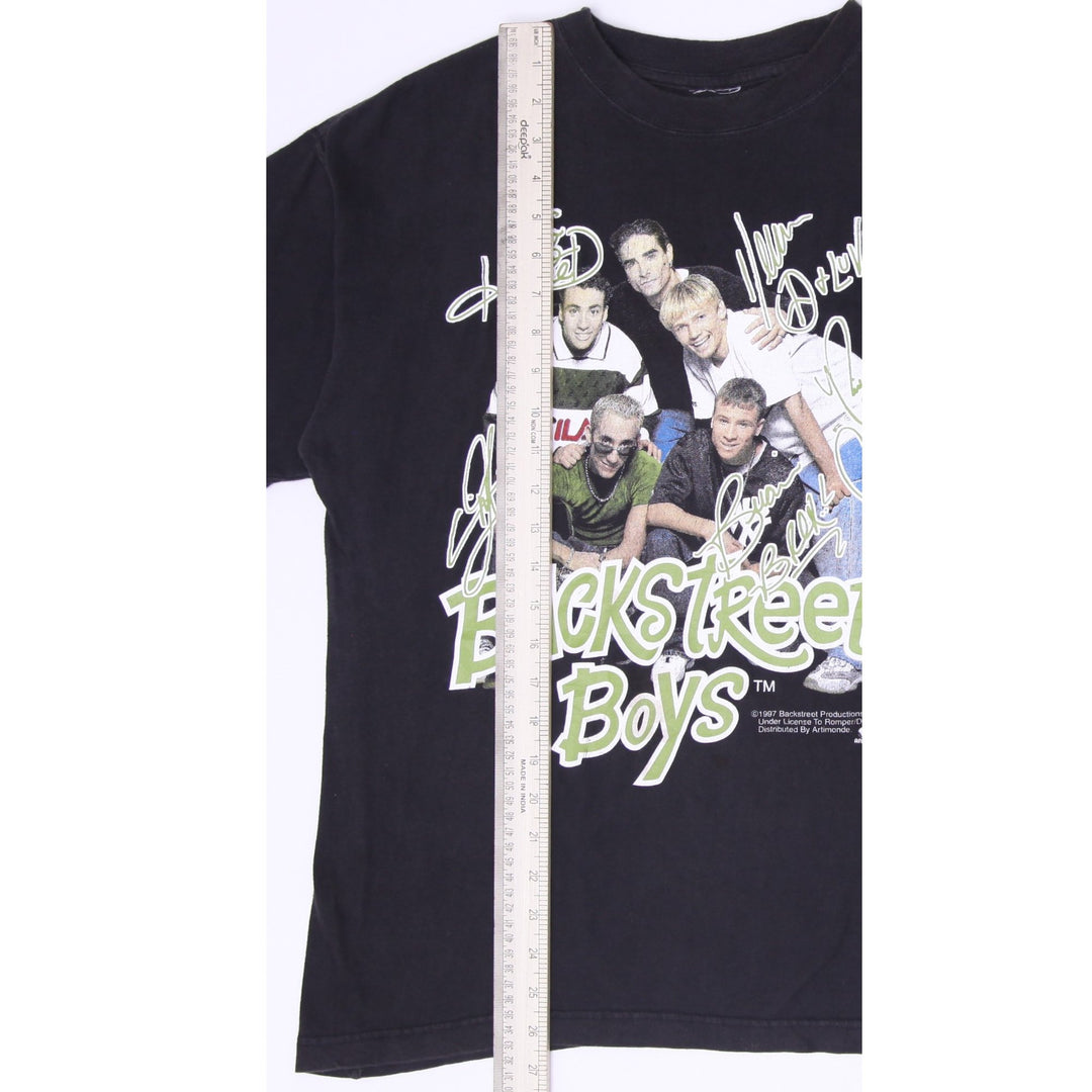 Vintage 1997 Backstreet Boys Signature Tour T-Shirt Black 90s Boyband T-Shirt