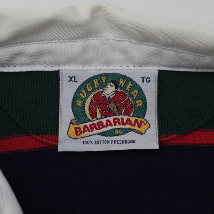 Vintage Barbarian Rugby Wear Stripe Rugby Shirt - Fashion Rerun Vintage Migration_T-Shirt
