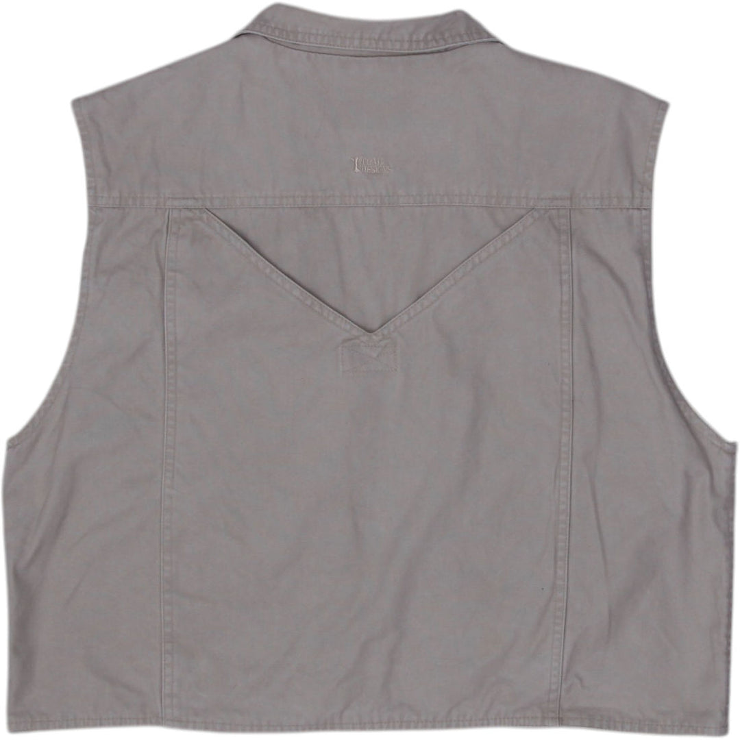 Vintage 90s Trail Designs Cotton Workwear Utility Vest Size L