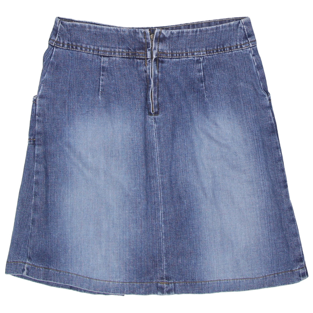 Y2K Ladies Washed Denim Midi Skirt - Fashion Rerun Vintage Migration_Skirt