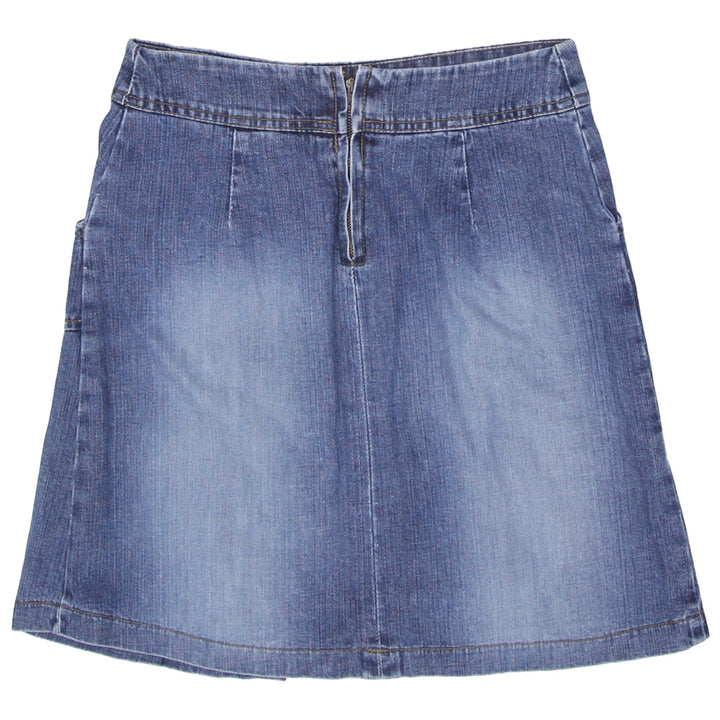 Y2K Ladies Washed Denim Midi Skirt - Fashion Rerun Vintage Migration_Skirt