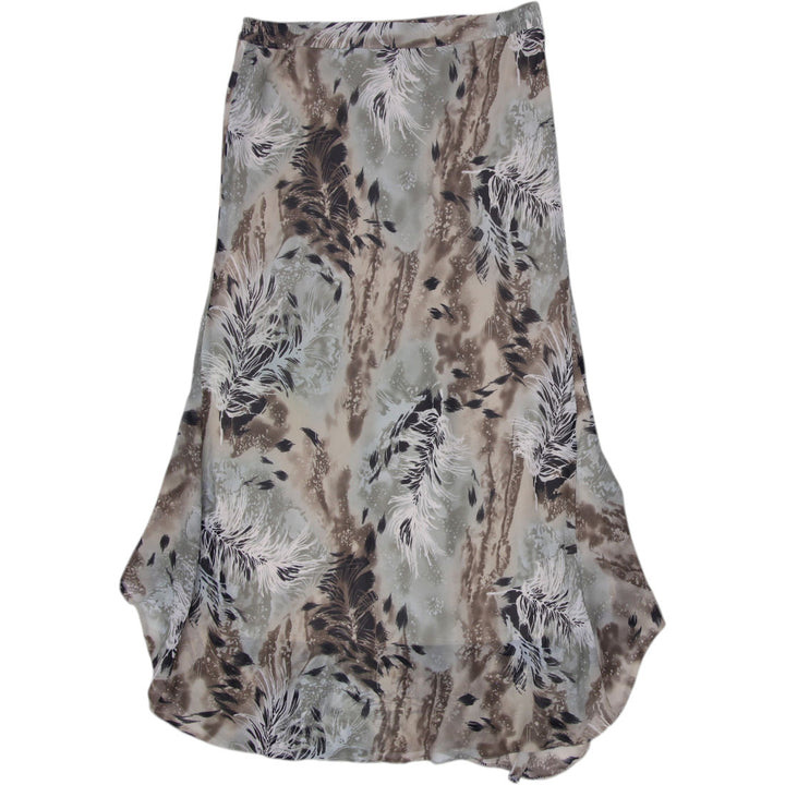 Y2K Ladies Patterned Flowy Long Skirt Size 48