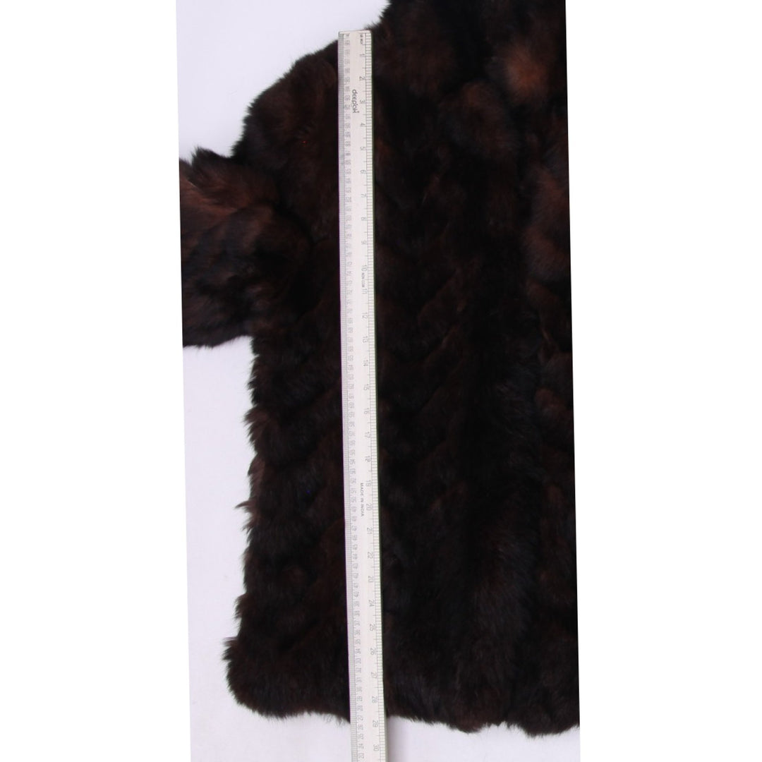 Vintage 1980s Dark Espresso Mink Fur Coat | Chevron Pattern Let-Out Real Fur Jacket | Glamorous Winter Swing | Fashion Rerun
